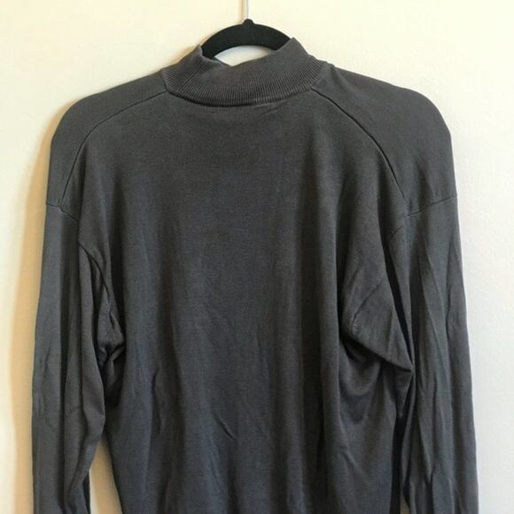 Roberto Villini Studios M brown turtleneck sweater 100% silk - Picture 6 of 7